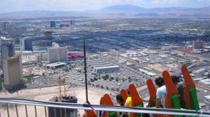Las Vegas vista de cima do parque de diversões do Stratosphere